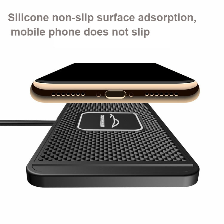 C1 30cm Short Cable 15W QI Car Wireless Charging Anti-Skid Pad