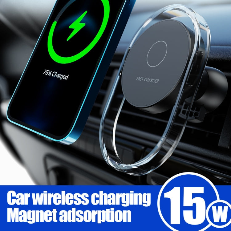 F9199 15W Magnetic Car Wireless Charger Phone Bracket(Black)