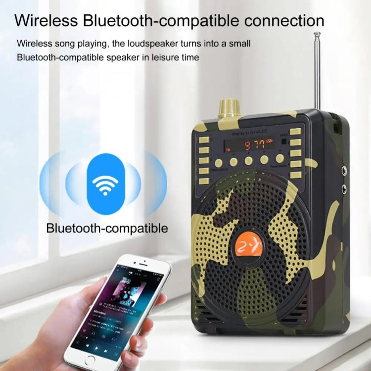 48W Wireless Bluetooth Voice Amplifier with Remote Control Supports