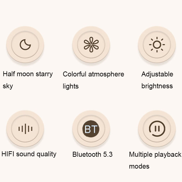 Moon Starry Sky Atmosphere Light Bluetooth Speaker Vinyl Record