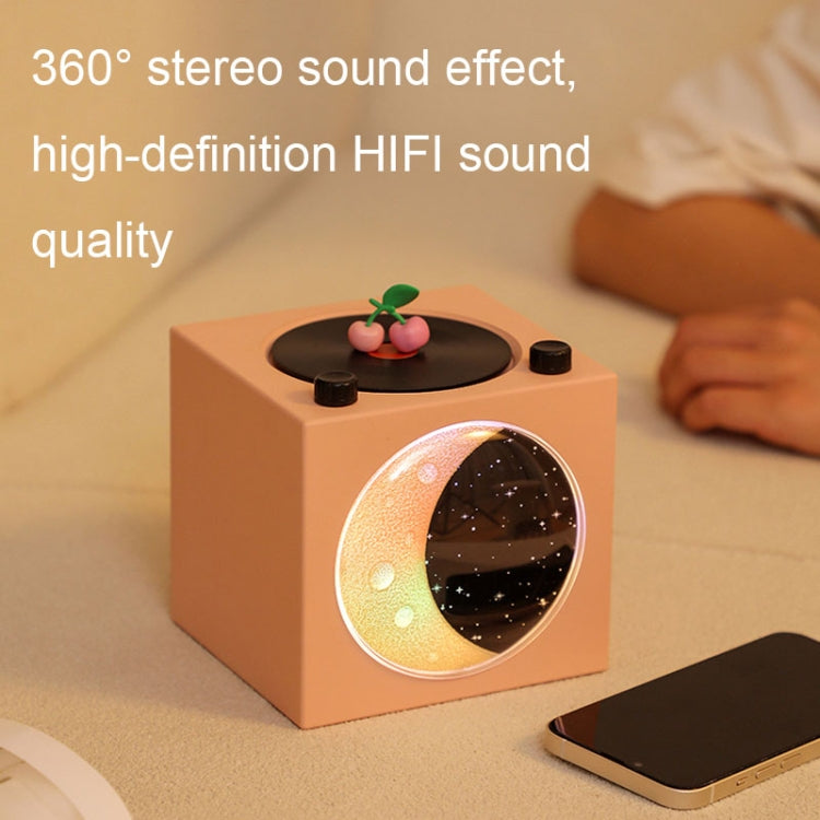 Moon Starry Sky Atmosphere Light Bluetooth Speaker Vinyl Record