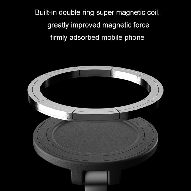 For Tesla Car Metal Folding Magnetic Phone Holder(Bright Black)