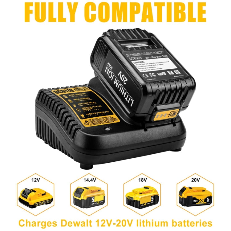 DCB118 For Dewalt 12V-20V Electric Tool Battery Charger, Plug: US