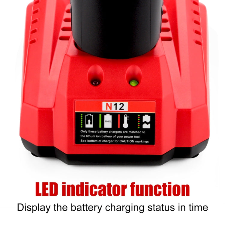 N12 For Milwaukee 10.8/12V Electric Tool Lithium Battery Fast Charger,