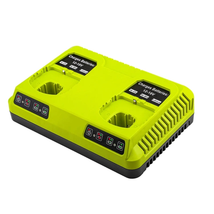 For RYOBI P108 / P117 12-18V Lithium Nickel Battery Dual Port Charger,