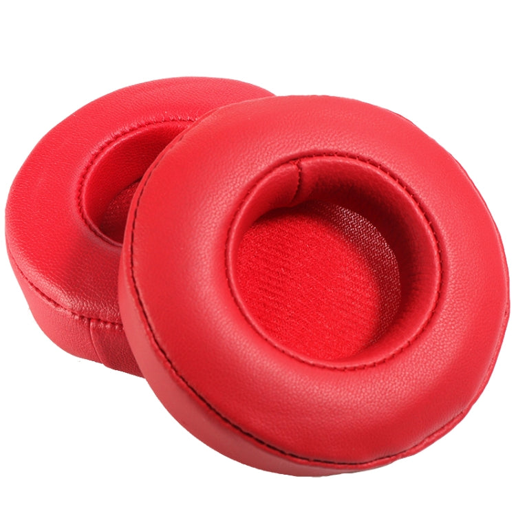 2pcs For Beats Pro Headphones Sheepskin Earmuffs Sponge Earpads(Red)