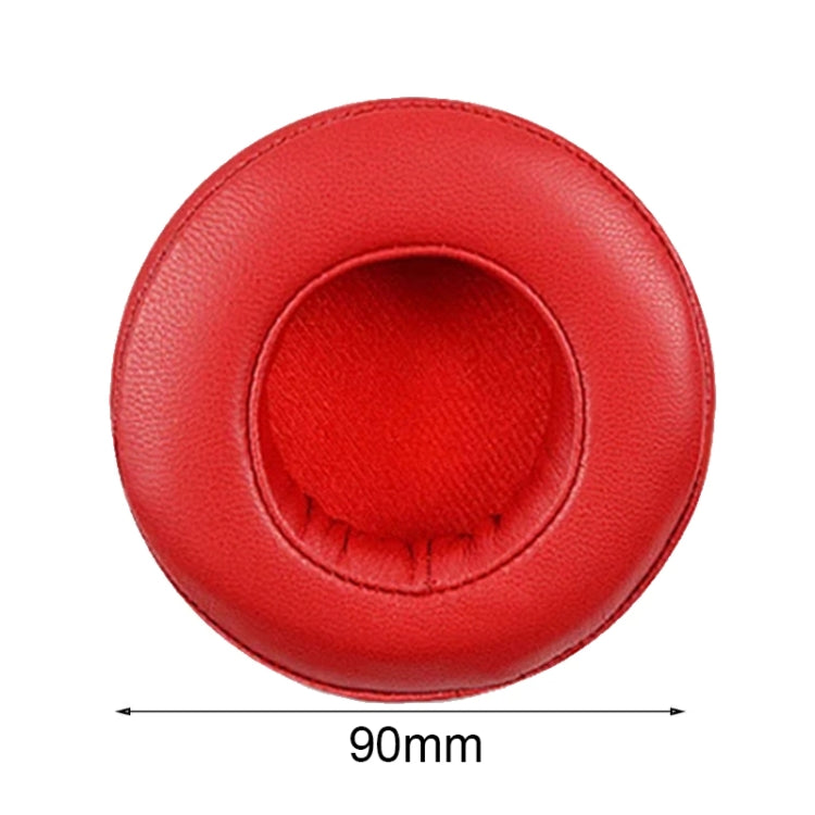 2pcs For Beats Pro Headphones Sheepskin Earmuffs Sponge Earpads(Red)