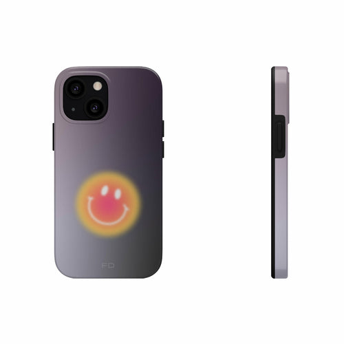 Smiley Face Tough Case for iPhone with Wireless Charging