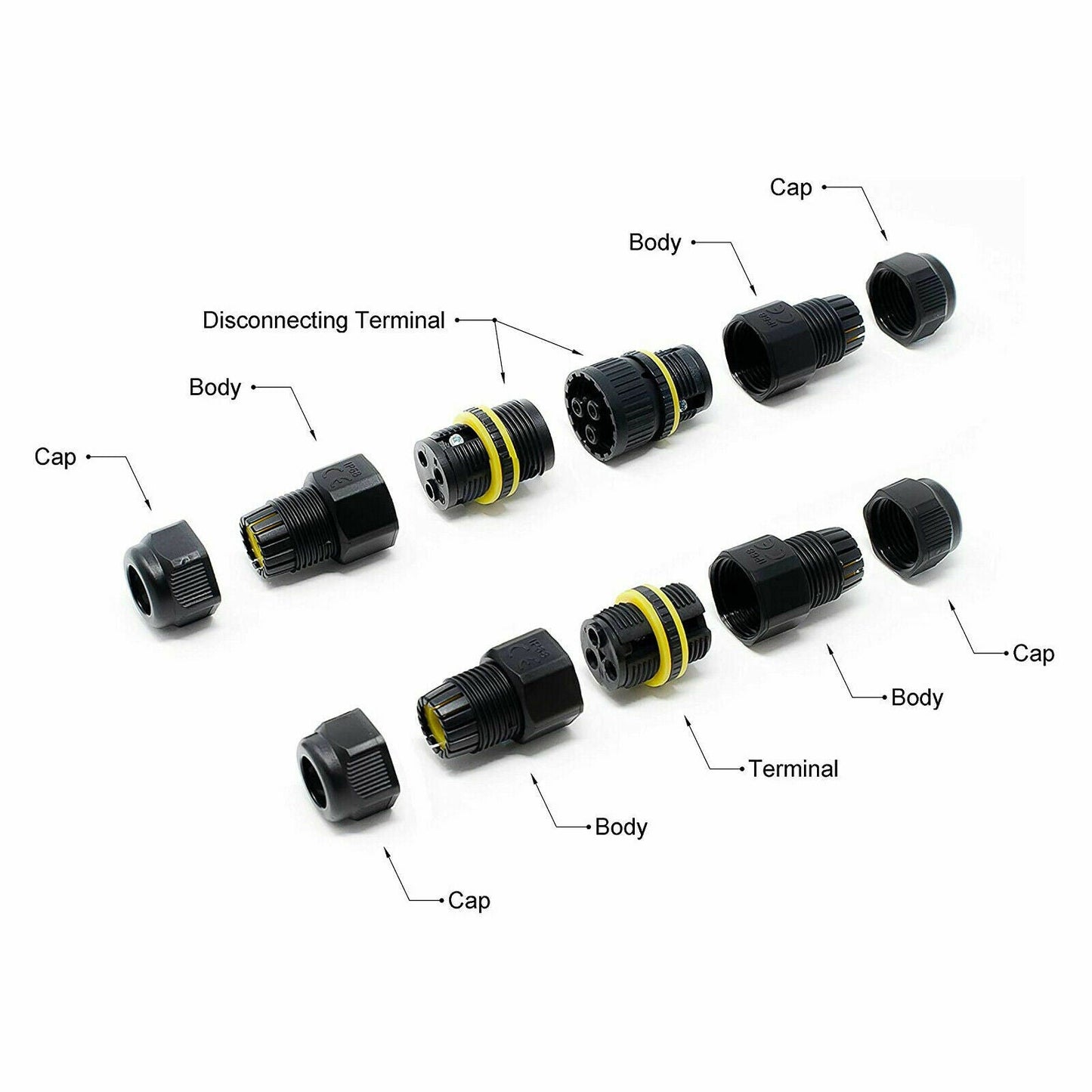 Waterproof Electrical Junction Box Cable Connector Wire IP68 UK~3556