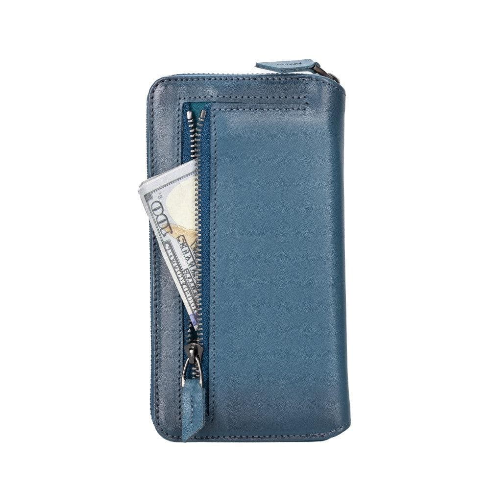 Apple iPhone 14 Series Detachable and Zipper Leather Wallet Case - PMW