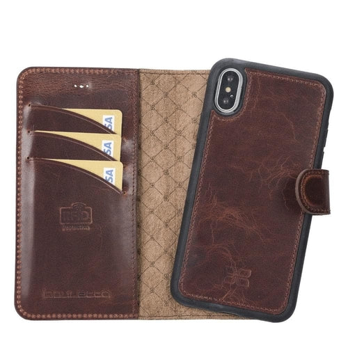 Apple iPhone X Series Detachable Leather Wallet Case - MW