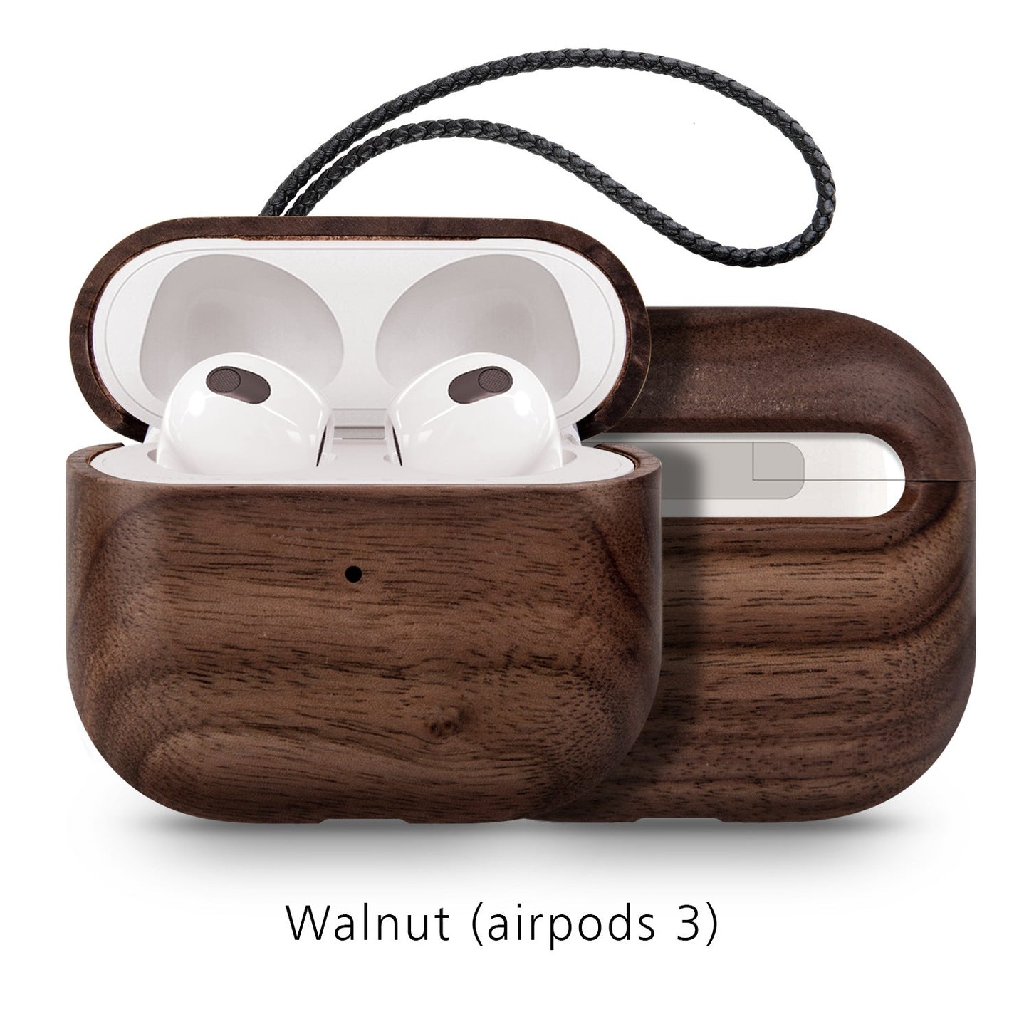 Back Cover Solid Wood Bluetooth Earphone Case