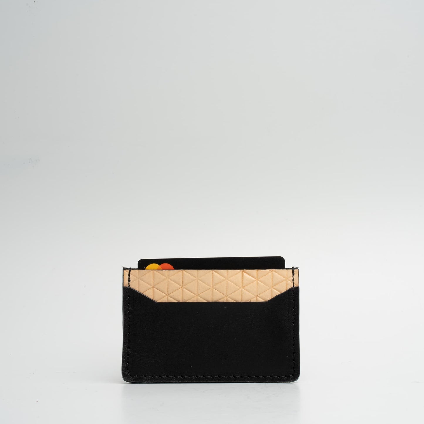 Leather card holder - Geometric Net