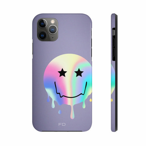 Happy Face with Stars Tough Case for iPhone with Wireless Charging