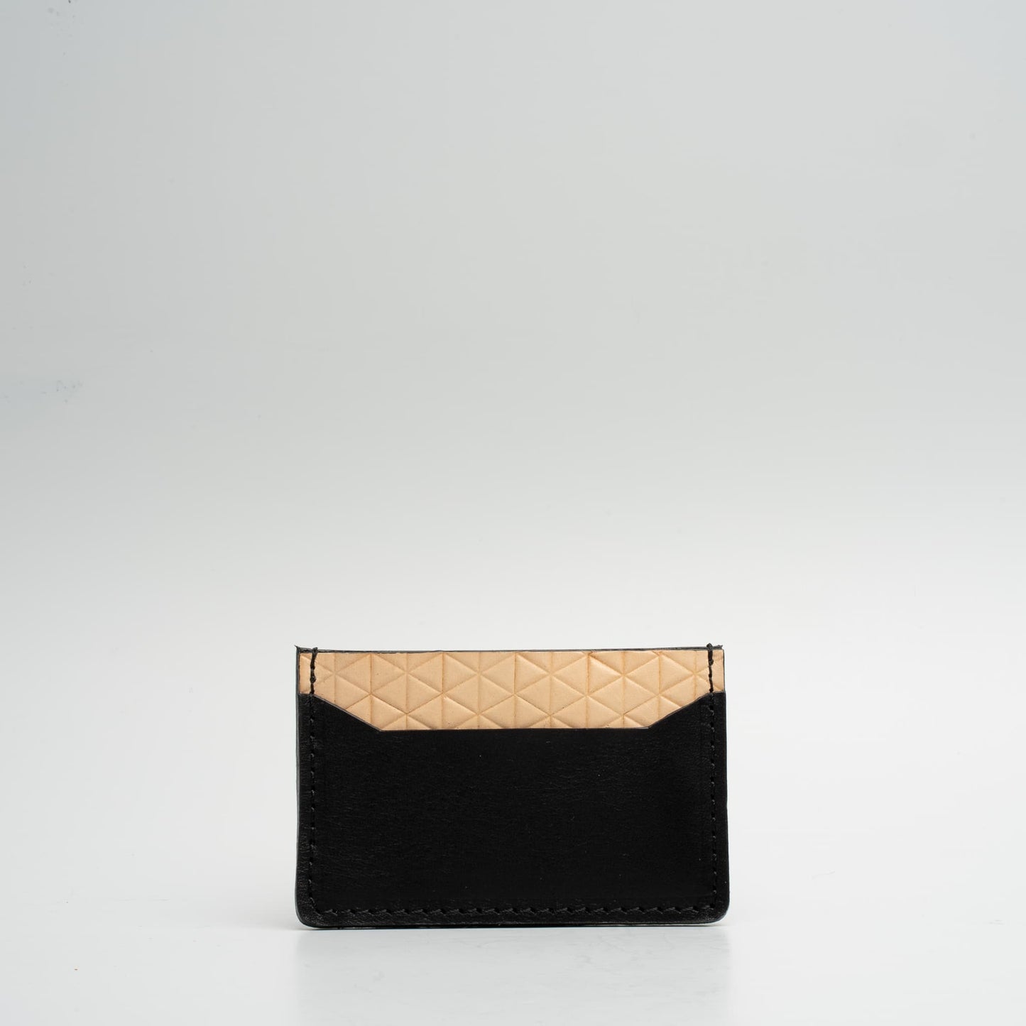 Leather card holder - Geometric Net