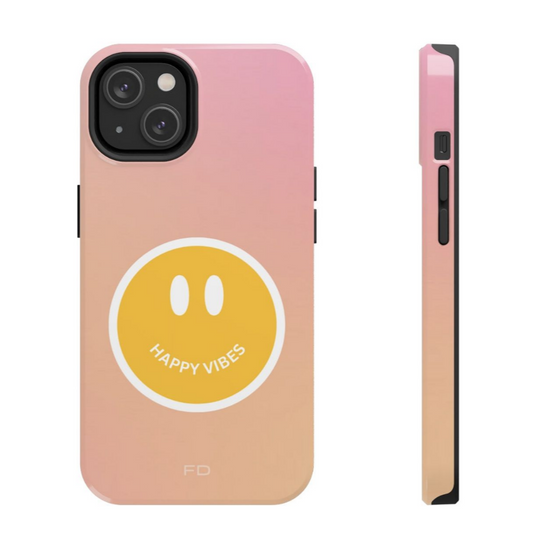 Happy Vibes Tough Case for iPhone with Wireless Charging