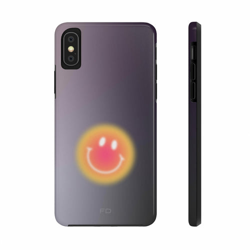 Smiley Face Tough Case for iPhone with Wireless Charging