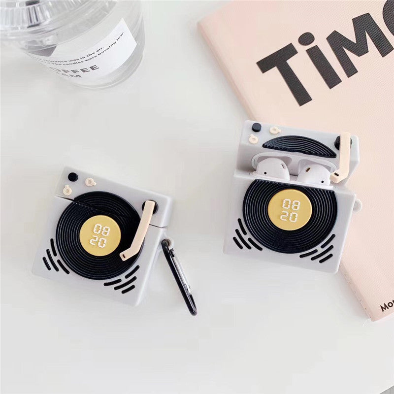 Retro Creative Gramophone Nostalgic Silicone Headphone Case