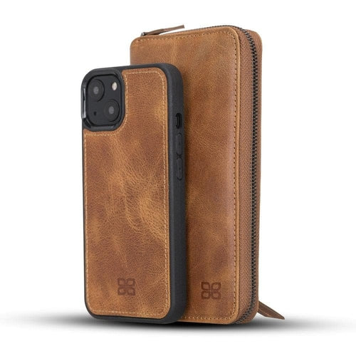 Detachable Leather Zipper Wallet Cases for Apple iPhone 13 Series