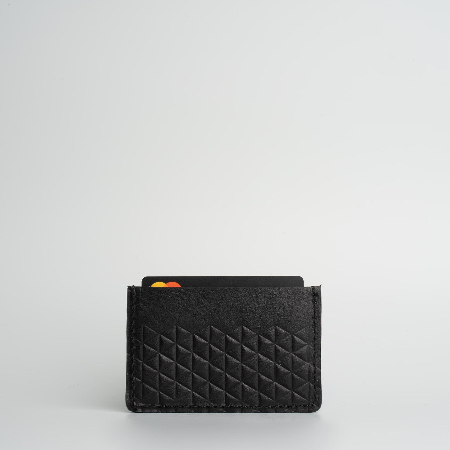 Leather card holder - Geometric Net